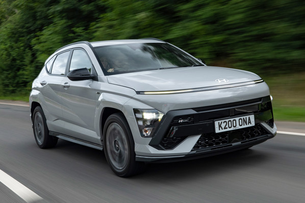 Hyundai Kona dynamic front three-quarter